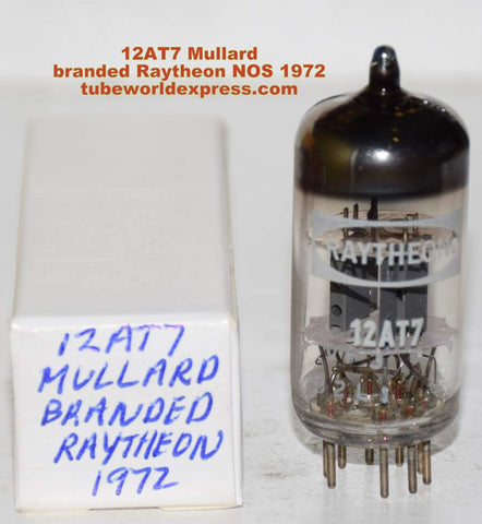 (!!!) (Recommended Single) 12AT7=ECC81 Mullard branded Raytheon NOS 1972 (13.2/11.0ma)