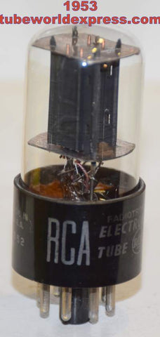 (!!) 6SN7GT RCA used/good 1953 (6.6/7.6ma)