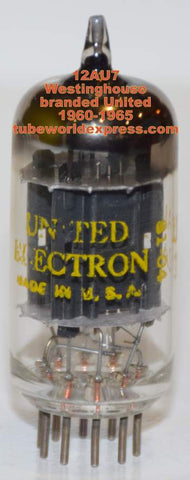 (!!!) (Recommended Black Plates) 12AU7A Westinghouse black plates 1960 era rebranded United 1981