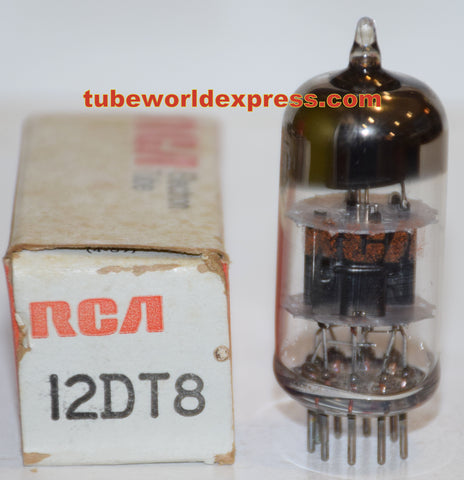 12DT8 RCA black plates NOS 1970 (23.0/24.4ma) (highest Ma and Gm)