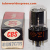 (!) (Good Value) 6SN7GTB CBS black base black plates side-getter NOS, the same shape as Sylvania 6SN7GTB 1960 (6.8/7.2ma) (!) (Good Value) 6SN7GTB CBS black base black plates side-getter NOS, the same shape as Sylvania 6SN7GTB 1960 (6.8/7.2ma)
