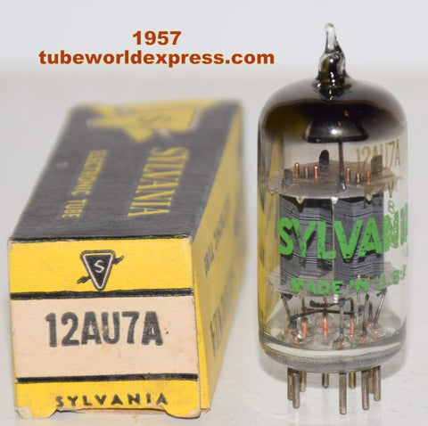 (!!!) (Recommended Single 1957) 12AU7A Sylvania gray pinched plates