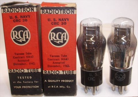 (!!) (#4 Type 30 PAIR) USN-CRC-30 RCA NOS 1940's