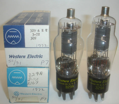 329A Western Electric NOS 1972 (1 Pair: 33.6ma and 35.2ma)