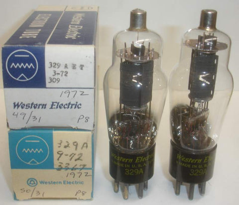 329A Western Electric NOS 1972 (1 PAIR: 35ma and 37ma)