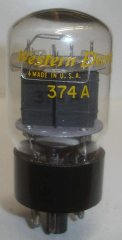(!!!) (Best Singles) 374A Western Electric black plate used/test like new 1960's (21-25ma) (8 in stock)