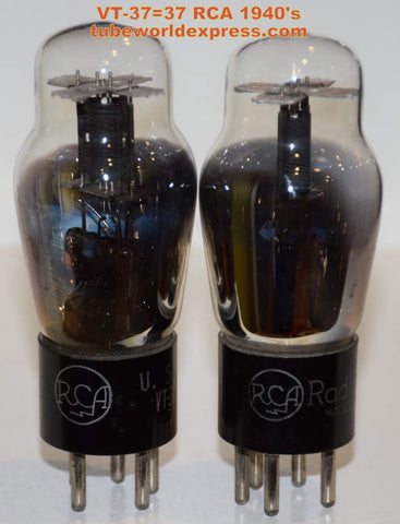 (!!) (#1 37 Pair) 37 RCA like new 1940's (7.7ma and 7.8ma) 1% matched