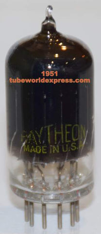 (!!) (slightly microphonic) 12AU7A Raytheon black ribbed plates