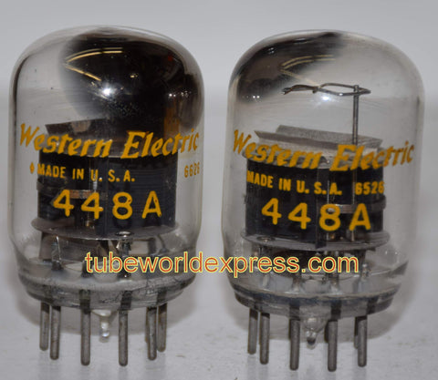 (!) 448A Western Electric smooth top used/good 1965-1966 (1 pair: 19.2ma and 20.8ma) (Matched on Amplitrex)