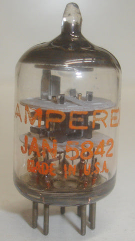 JAN-5842 Amperex USA Nickel Pins NOS 1983 (30ma and Gm=27,000)