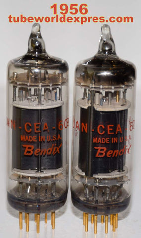 (!!!) (Recommended Pair) 6094 Bendix NOS gold pins 1956 1st series made (49ma and 51.5ma)