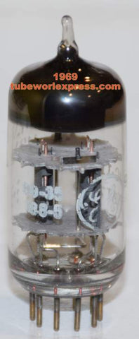 (!) (Good Value Single) 6201=12AT7WB GE gray plates NOS 1969 (6.2ma/6.6ma)