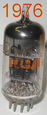 (slightly microphonic) 6201=12AT7 RCA black plates NOS 1976 (11/12.4ma)