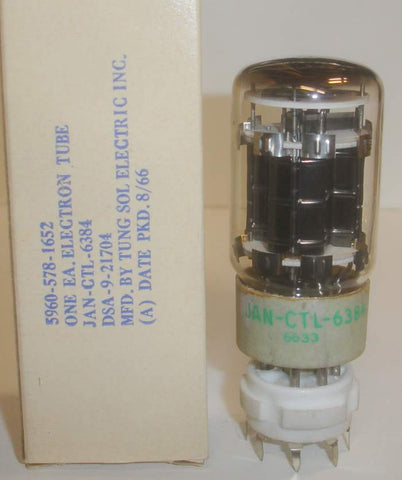 (!!!) (Best Tungsol Single) JAN-CTL-6384 Tungsol NOS 1966 (82ma)