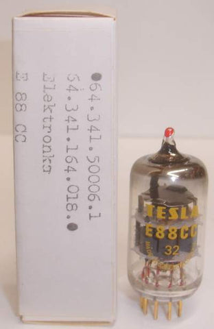 (!!) (Best Value Single) 6922=E88CC Tesla Czech Republic NOS 1970 (10.6/15ma) (RODE)