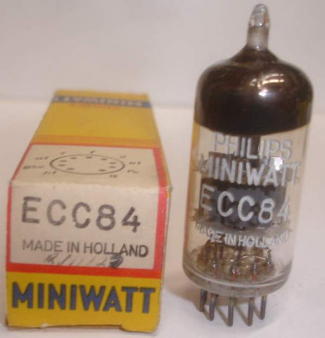 (!) (#1 6CW7 Best Single) ECC84=6CW7 Mullard branded Philips Miniwatt Holland 1962 (10.6/11.0ma)