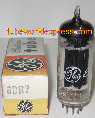 6DR7 Sylvania branded GE black plates NOS 1977 (4.6ma/25ma)