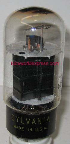 6L6GB Sylvania Black Plate used/good 1955 faded top getter (57ma)