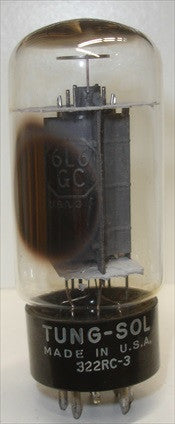 6L6GC Tungsol used/good around 1960 - broken center guide pin (73ma)