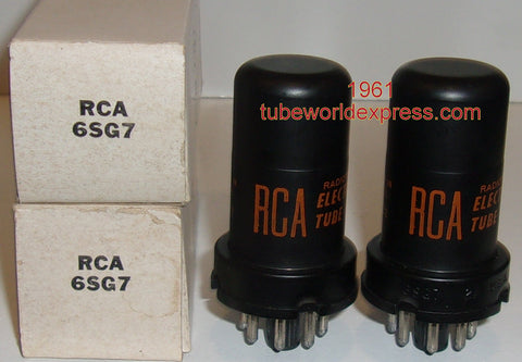 (!) (Best RCA Pair) 6SG7 RCA metal can NOS 1961 (11.6/12.4ma)