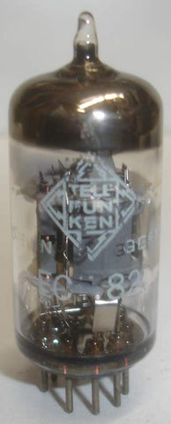 (!) ECF82=6U8 Telefunken <> bottom used/good 1967 (13.4ma triode and 6ma pentode)