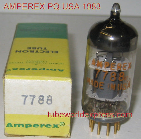 7788=E810F Amperex PQ USA NOS 1983 (62ma) (strong Ma and Gm)