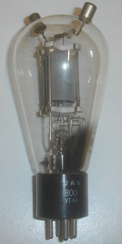(!!) (#2 800 gray plate) 800=VT-64 RCA gray plate NOS late 1940's (47.5ma, Gm=2150) (tested on Amplitrex)