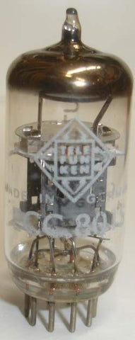 (GOOD VALUE) ECC801S=12AT7 Telefunken triple mica used/65% 1967 (5.6ma/6.0ma)