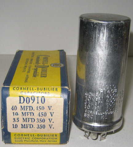 40uf/450V, 10uf/450V, 35uf/350V, 10uf/350VDC CDE NOS 3