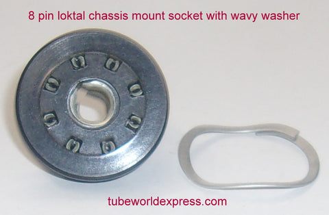 8 pin loktal chassis mount black phenolic socket NOS US Made (0 in stock)