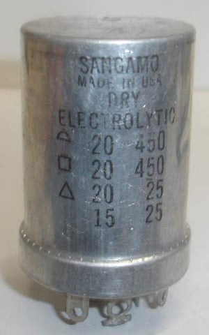 20uf/450V, 20/450, 20/25, 15/25 Sangamo FP cap NOS 2