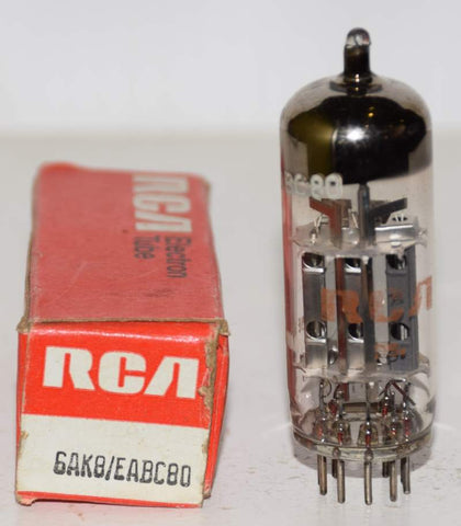 EABC80=6AK8 Philips Italy branded RCA Germany NOS 1969 (1.3ma Gm=1500)