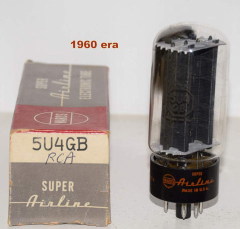 (!!!!) (Best Value Single) 5U4GB RCA Super Airline NOS 1960 era (58/40 and 60/40)