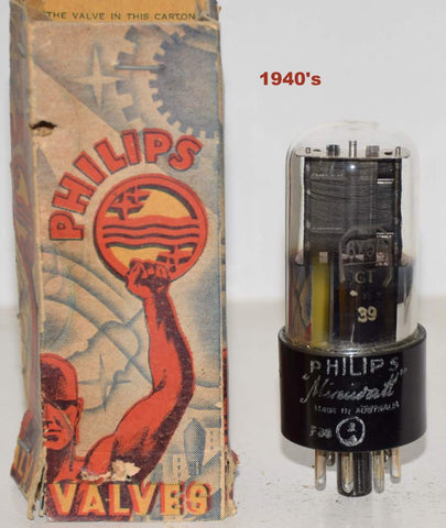 (!!!!) (Best Single #1) 6X5GT Philips Miniwatt Australia NOS 1940's (54/40 and 54/40) 1% section balance