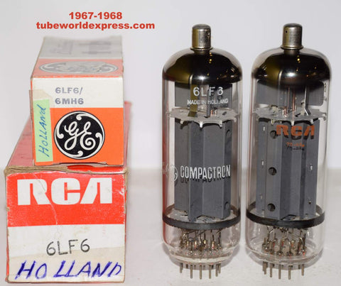 (!!) (Best Pair) 6LF6 RCA and GE Heerlen Holland Big Bottle NOS 1967-1969 (132ma and 136ma) (Counterpoint OTL, Futterman OTL, Prodigy OTL)