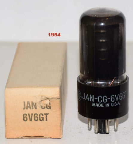 (!!) JAN-CG-6V6GT GE NOS 1954 (43.5ma) (similar to RCA)
