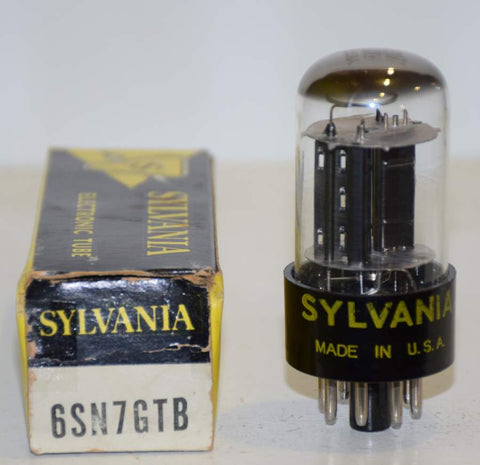 (!!!) (Recommended Single) 6SN7GTB Sylvania NOS 1960's (7.2ma and 6.6ma)