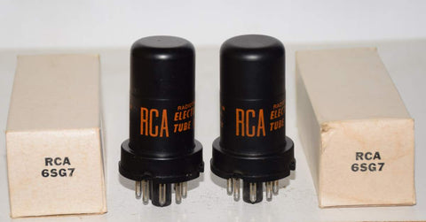 (!) (Best RCA Pair) 6SG7 RCA metal can NOS 1961 (10.0/10.4ma)