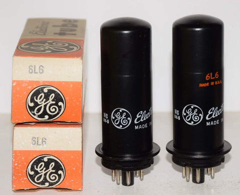 (!!!) (BEST OVERALL PAIR) 6L6 GE metal can NOS 1970 (72.5ma and 73.5ma)