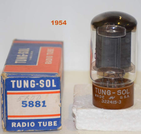 (!!!) (Best Single #1) 5881 Tungsol NOS 1954 (79.5ma)