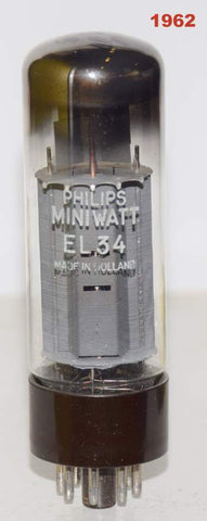 (!!!) EL34 Mullard Philips Miniwatt XF2 double halo 