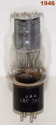 (!!!) (Recommended Single) JAN-CRC-2A3 RCA gray plate NOS 1946 (116ma)