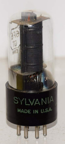 6F6GT Sylvania used/good 1949 broke off guide pin (32ma)