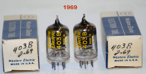 (!!!!) (Recommended Pair) 403B=6AK5 Western Electric NOS 
