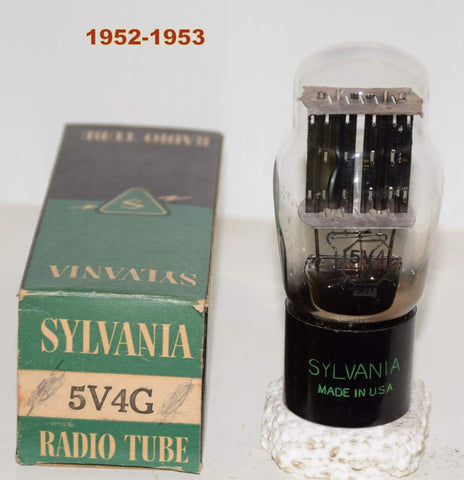 (!) (Best Value Single) 5V4G Sylvania NOS 1952-1953 (56/40 and 56/40) (GZ32 sub)