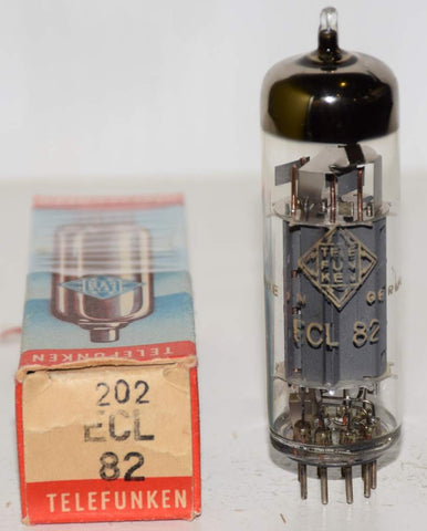 (!!!) (Best Single #2) ECL82=6BM8 Telefunken Germany <> bottom NOS 1962 (2.3/33ma)