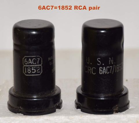 (!!!) (Best Pair) 6AC7 RCA 1942-1945 used/test like new (13/14ma)