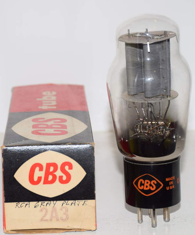 (!!!!) (Recommended Single) 2A3 RCA branded CBS gray plates NOS 1950's (112ma)