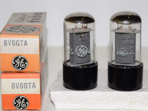 (!!) (Recommended Pair) 6V6GTA GE NOS 1970's (39ma and 40.7ma)