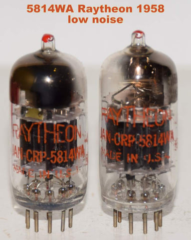 (!!!!) (3rd Best Pair) JAN-CRP-5814WA Raytheon red tip black plates triple mica 